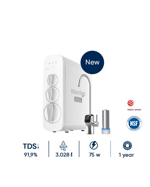 Waterdrop G3P800 Reverse Osmosis Water Purifier with UV Sterilizing Light (Filter Air Minum RO)
