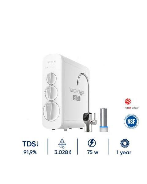 Waterdrop G3P800 Reverse Osmosis Water Purifier with UV Sterilizing Light (Filter Air Minum RO)
