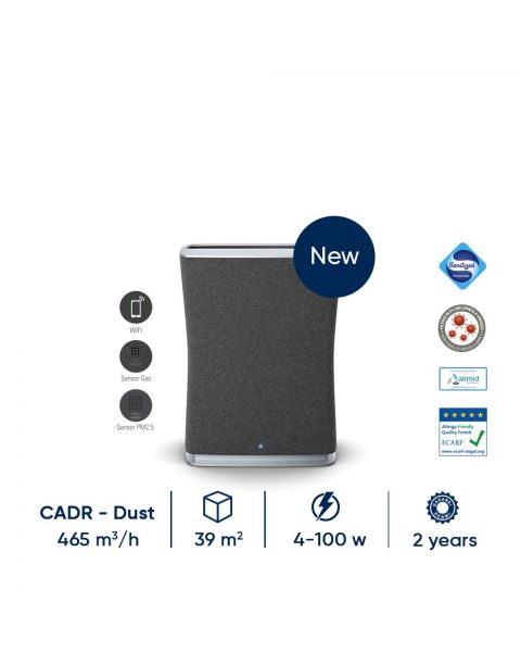 Stadler Form Roger Black Air Purifier with Particle and Activated Carbon Filter