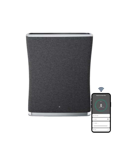 Stadler Form Roger Black Air Purifier With Particle And Activated Carbon Filter - Medium Room - 39 M²