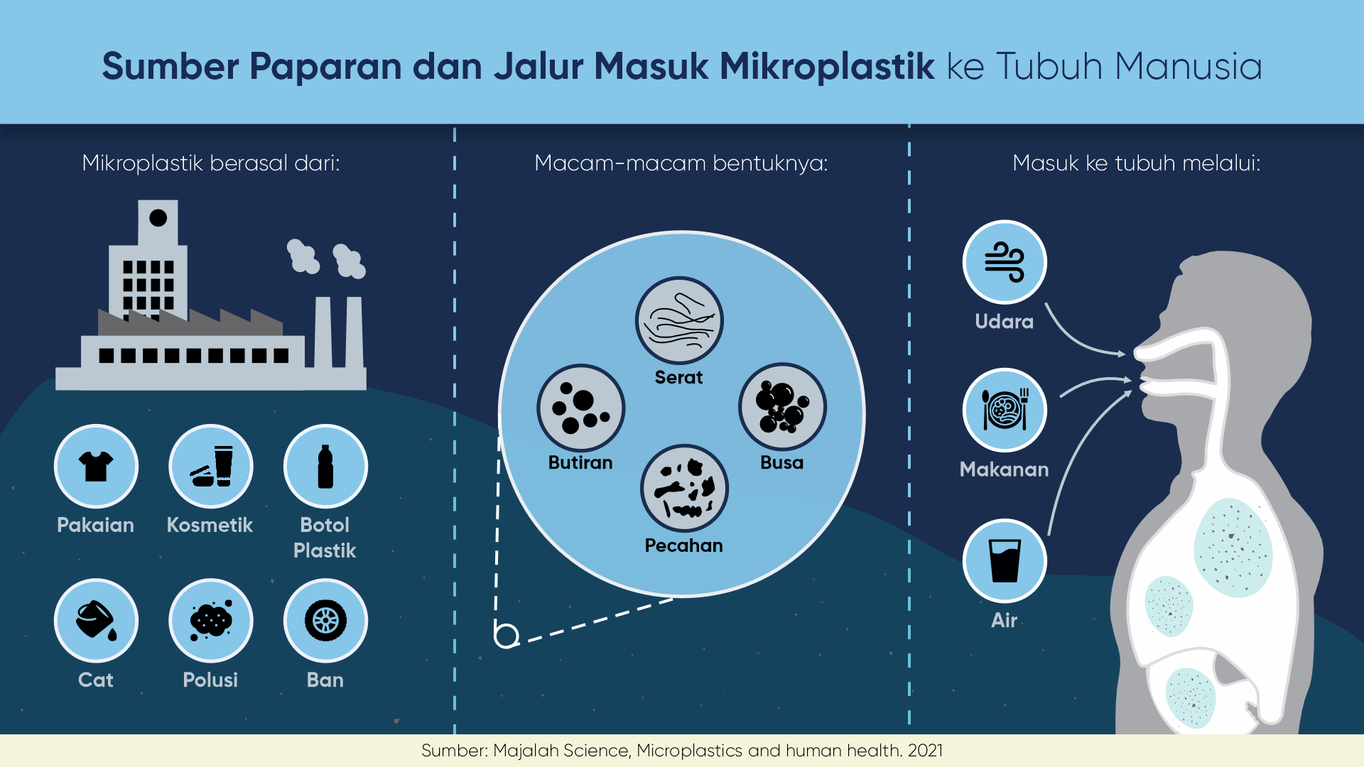 cara mikroplastik masuk ke dalam tubuh manusia