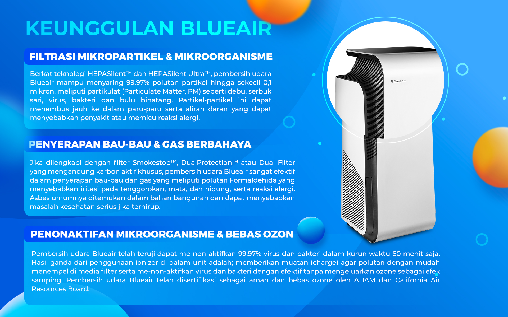 keunggulan menggunakan pembersih udara