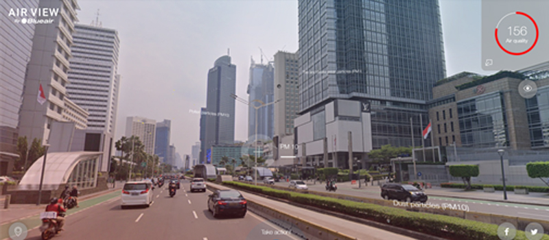 Indikator polusi udara di kota jakarta