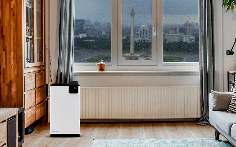dehumidifier yang akan menyerap lembab di sebuah ruangan