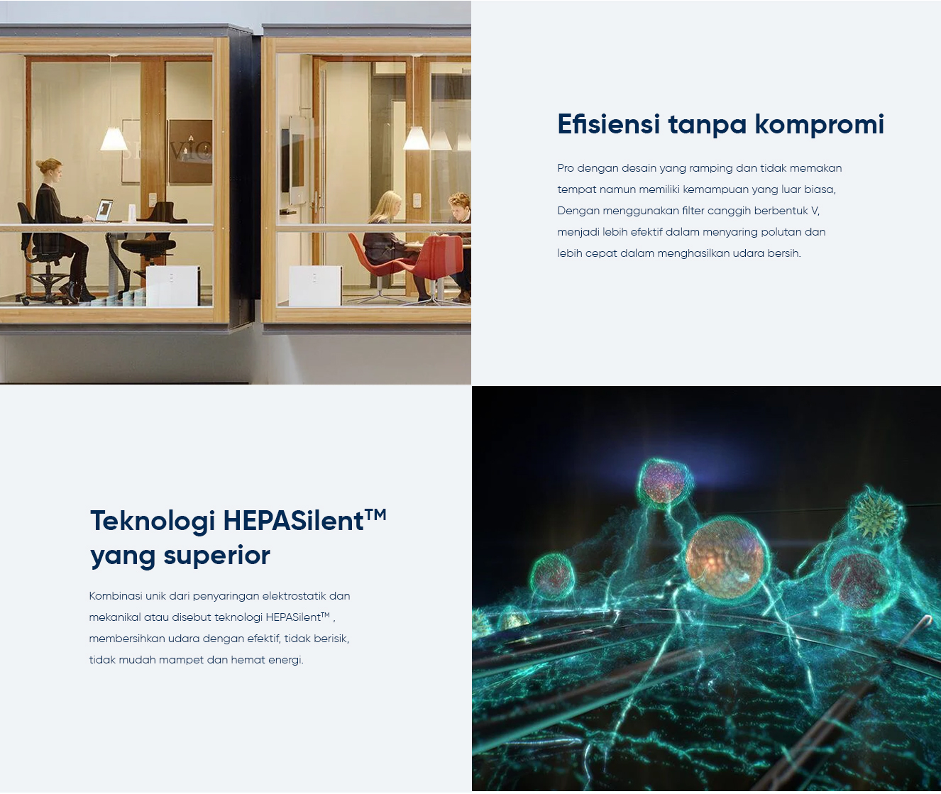 teknologi hepa pada air purifier blueair