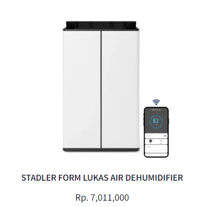 Dehumidifier Lukas yang berfungsi untuk menyerap lembab pada ruangan dan sebagai pembersih udara